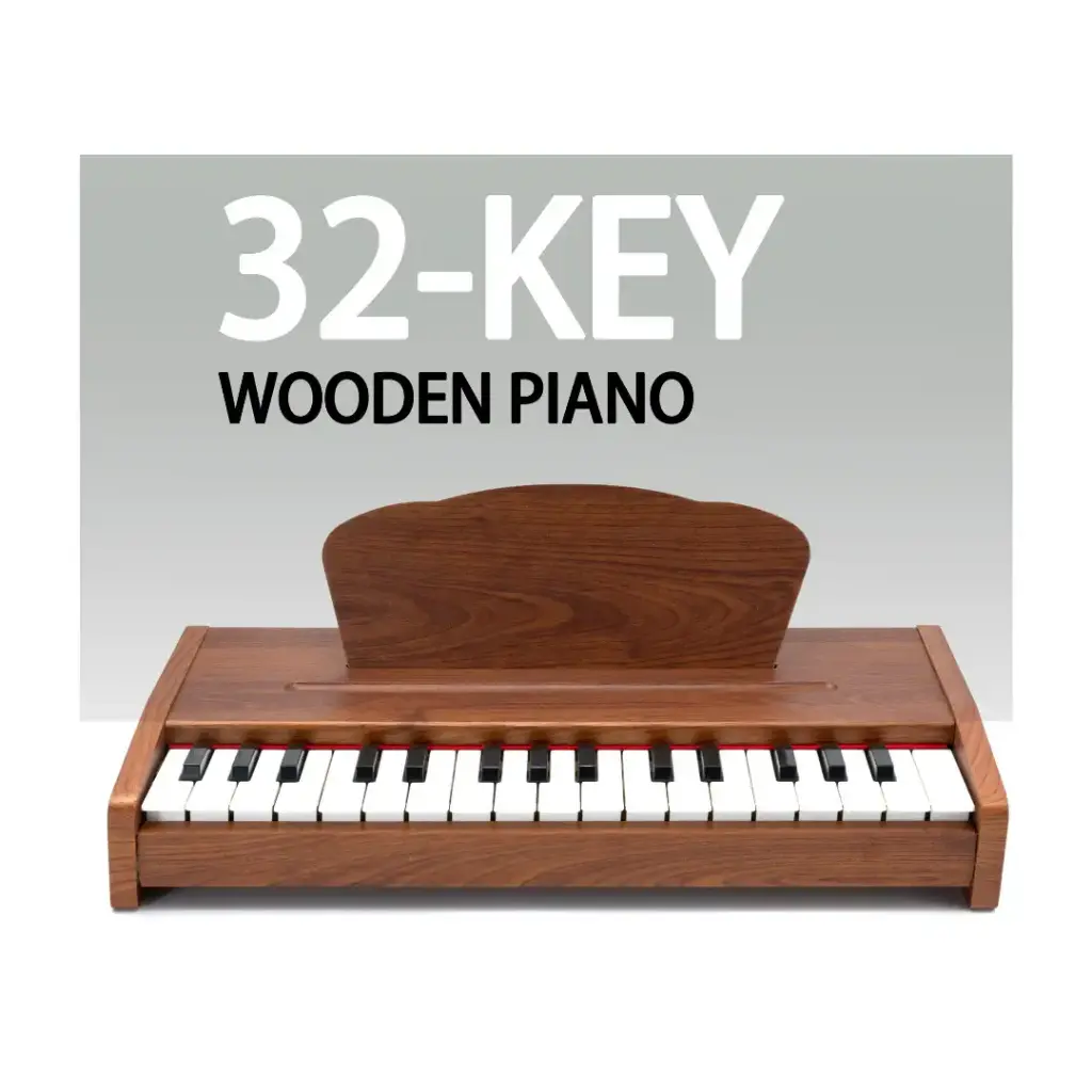 32 Keys Wooden Piano with Microphone