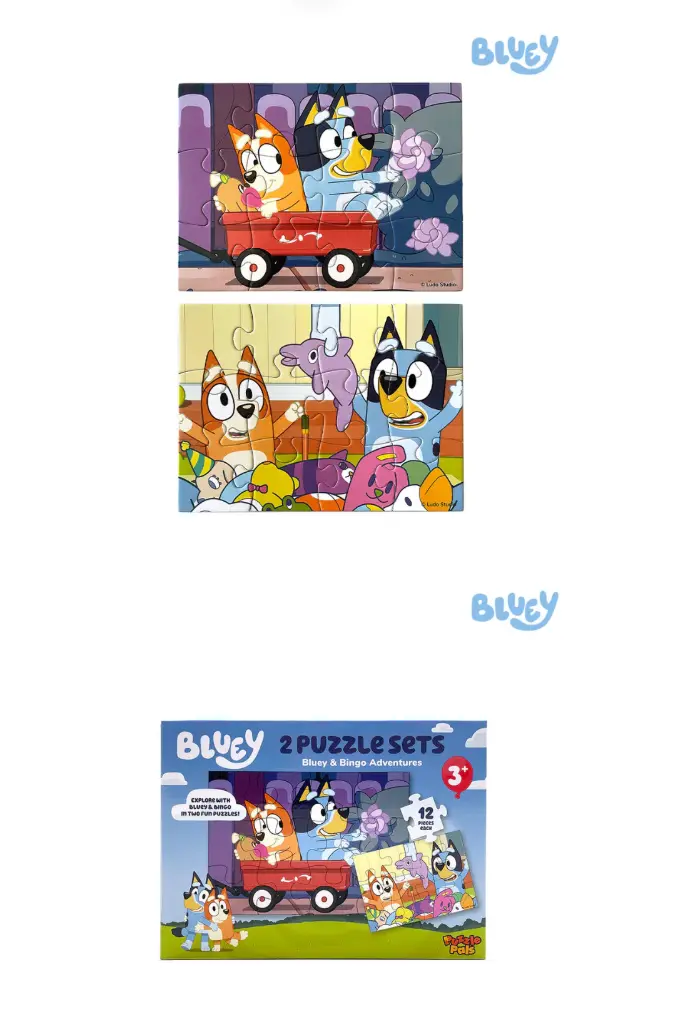 Puzzle Pals Bluey & Bingo Adventures 2-Puzzle Set