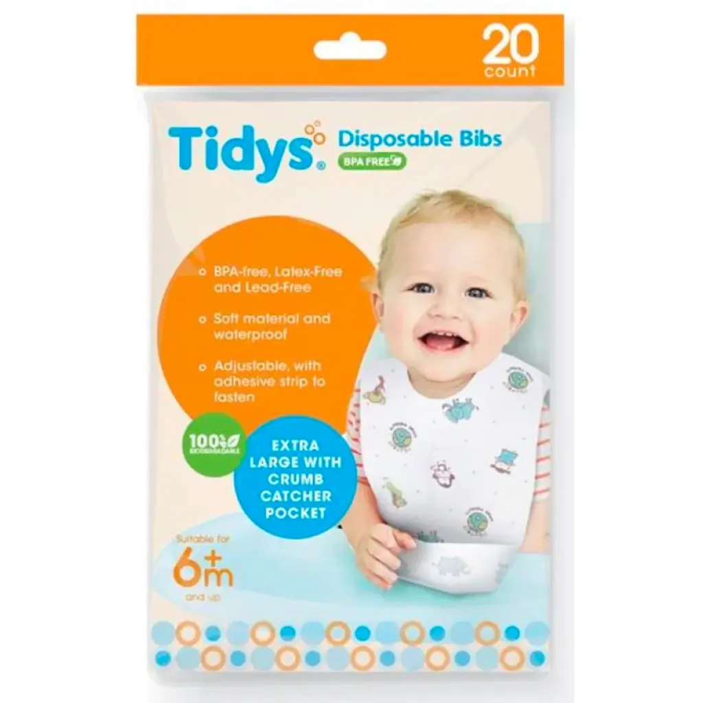 Tidys Disposable Bibs 20's