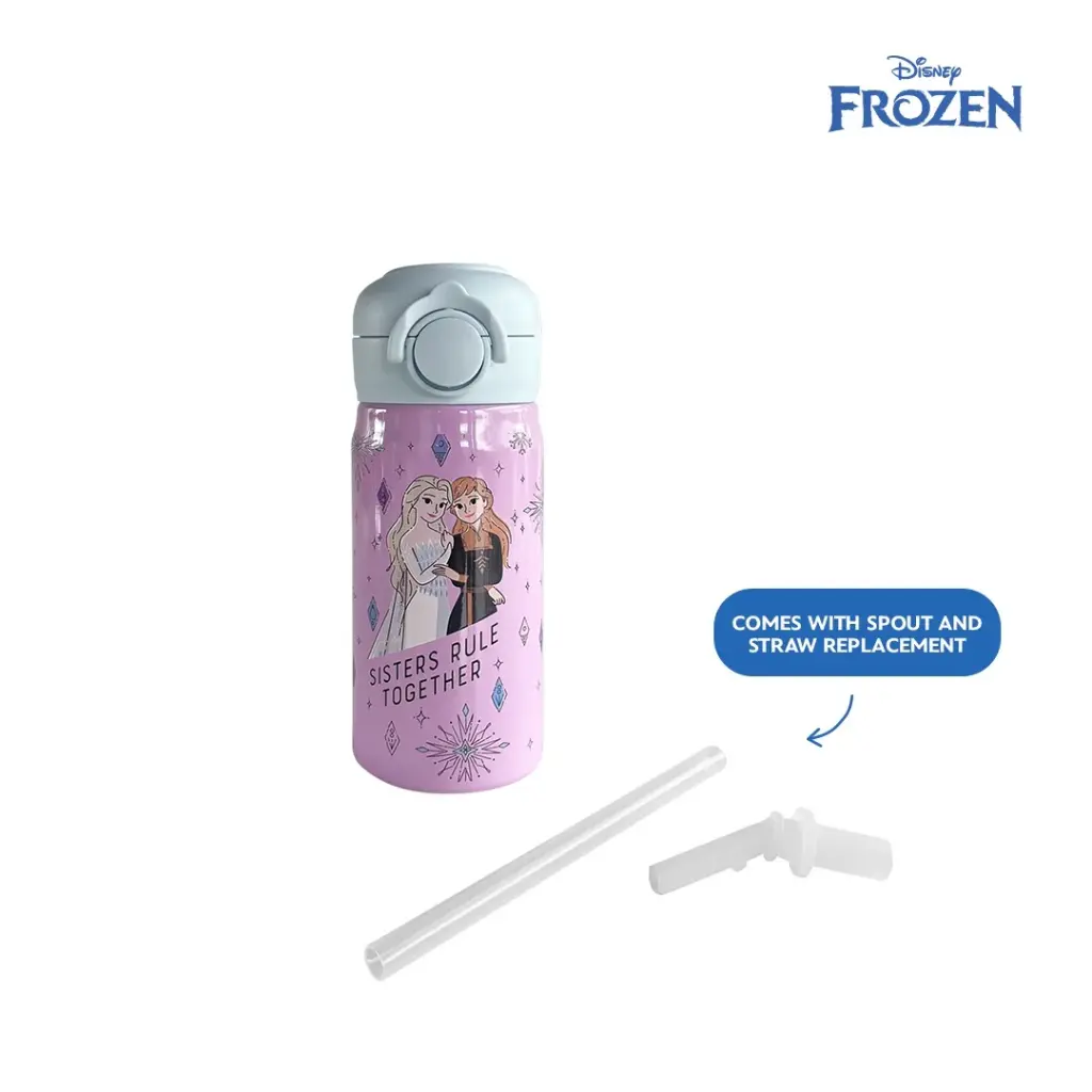 Disney Kids Stainless Steel Insulated Water Bottle with Spout & Straw 354ml