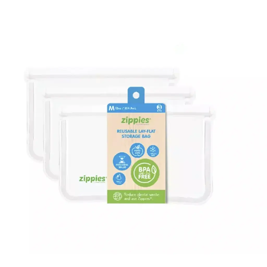 Zippies Reusable Lay-Flat Bags 3-Pack