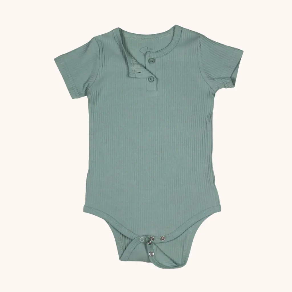 Stitcharoo Kids Ribbed Short-Sleeve Bodysuit