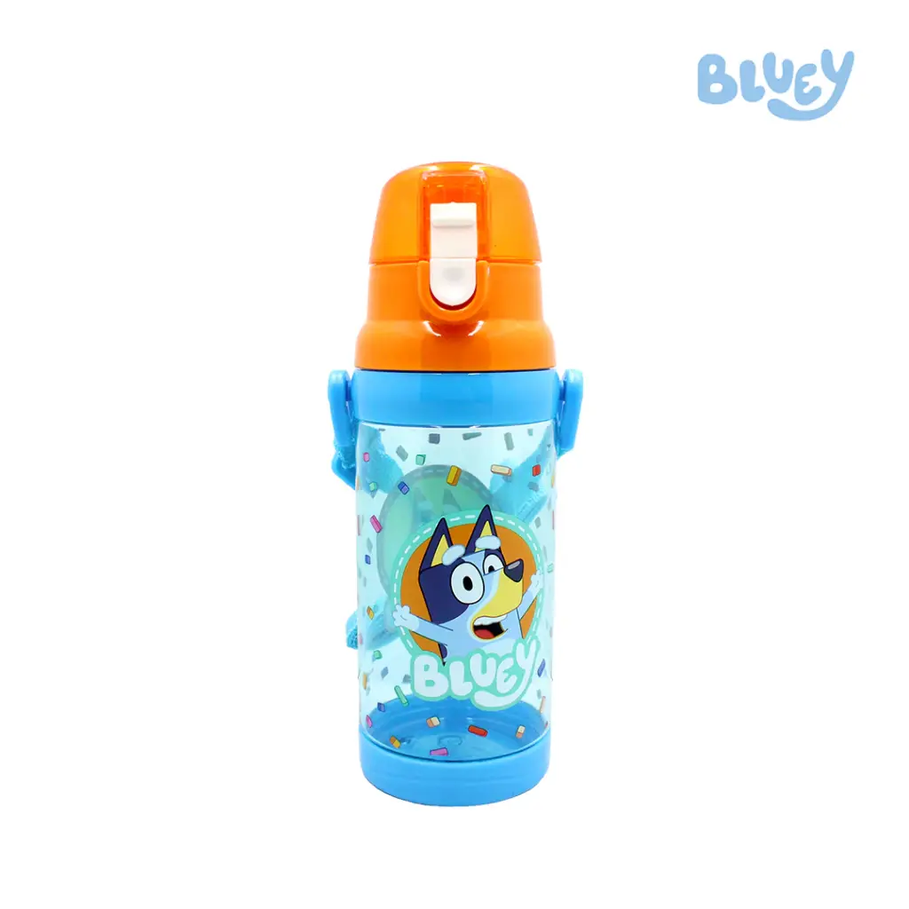 Bluey Plastic Water Bottle with Strap 500ml (Various Designs)