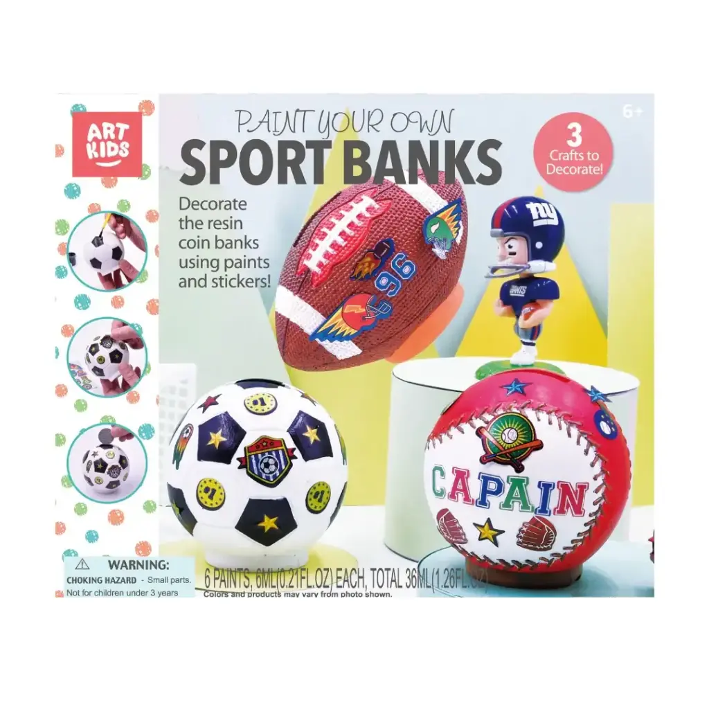 Art Kids Paint Your Own Sport Banks