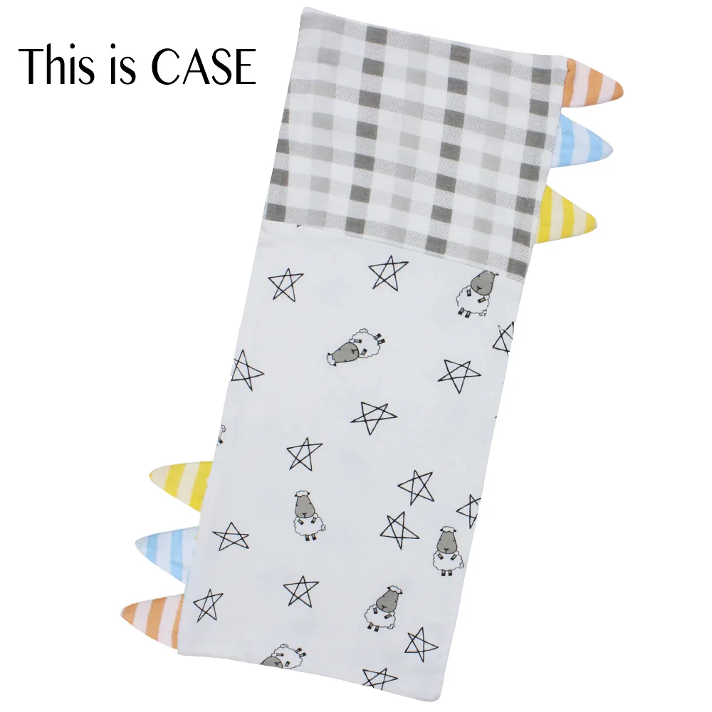 Baa Baa Sheepz Medium Bed-time Buddy Case - Star Sheepz with Checkers