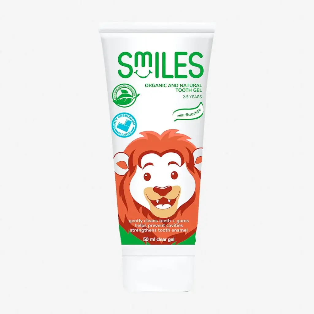 Smiles Organic & Natural Tooth Gel (Minty Bubblegum) 50ml