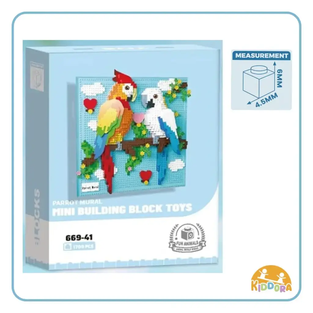 Daia Parrot Mural Mini Building Block Toys