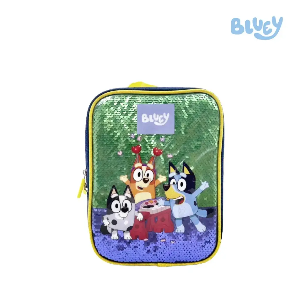 Bluey, Bingo & Muffin Sequin Lunch Bag