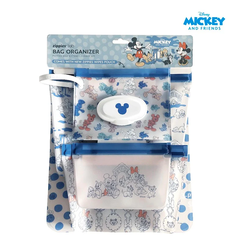 Zippies Lab Disney 5-pc Bag Organizer Set (with Wipes Pouch) - SALE ITEM
