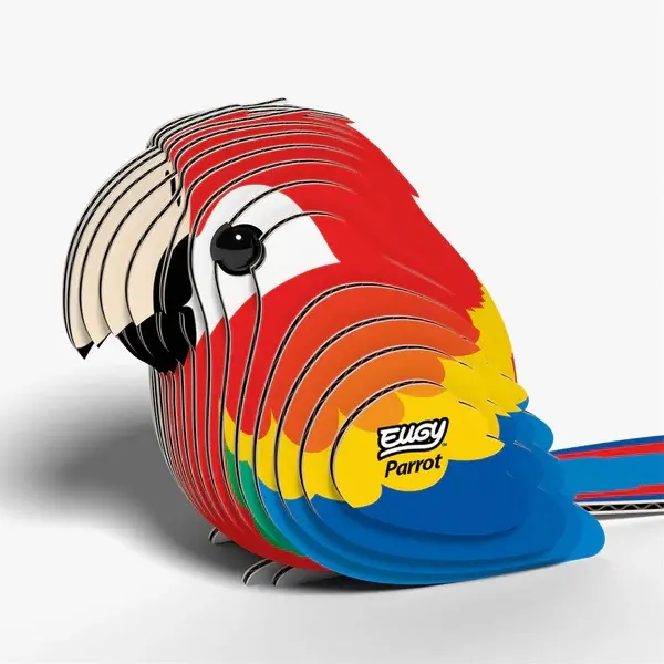 Eugy 3D Cardboard Model Kit - Parrot