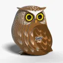Eugy 3D Cardboard Model Kit - Owl