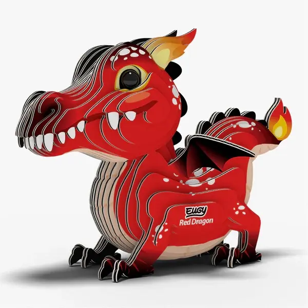 Eugy 3D Cardboard Model Kit - Red Dragon