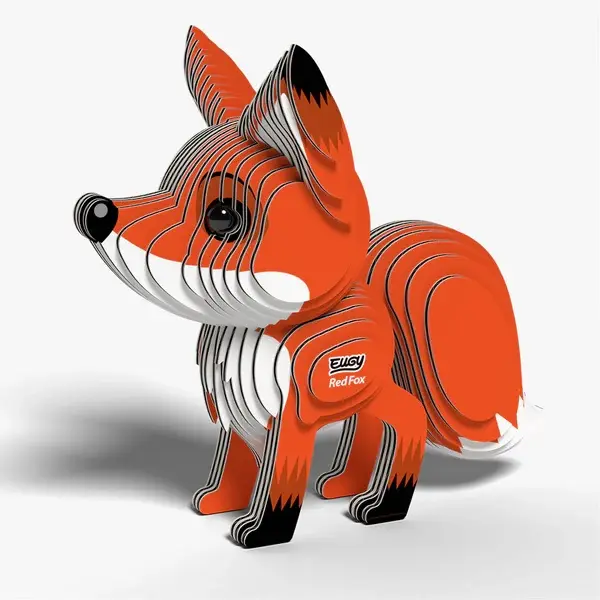 Eugy 3D Cardboard Model Kit - Red Fox