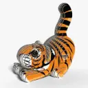 Eugy 3D Cardboard Model Kit - Tiger
