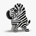 Eugy 3D Cardboard Model Kit - Zebra