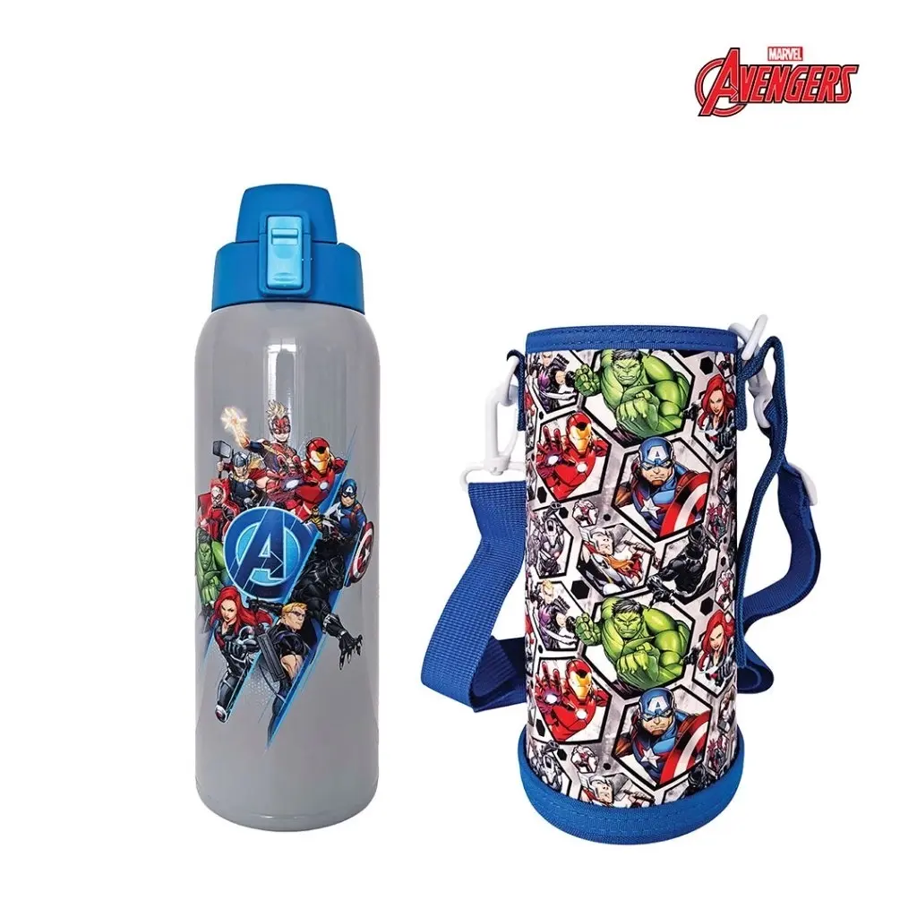 Marvel Insulated Tumbler 1L with Carrying Pouch (Various Designs)