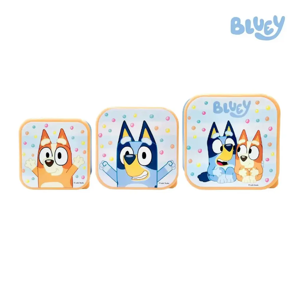 Bluey & Bingo 3D Buddy 3-piece Snack Box Set