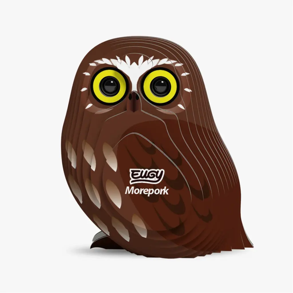 Eugy 3D Cardboard Model Kit - Morepork