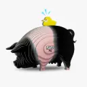 Eugy 3D Cardboard Model Kit - Pig