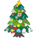 Felt Christmas Tree Set with LED String Lights