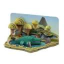 Halftoys 3D Magnetic Puzzle Toy Diorama Set- Savannah Friends Crocodile