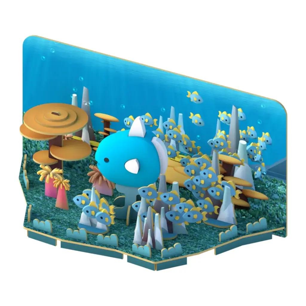Halftoys 3D Magnetic Puzzle Toy Diorama Set- Ocean Friends Mola