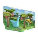 Halftoys 3D Magnetic Puzzle Toy Diorama Set- Dino Friends Diplo