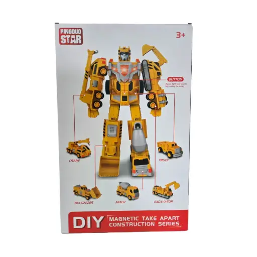 5-in-1 Magnetic Take Apart Robot (Construction Series)