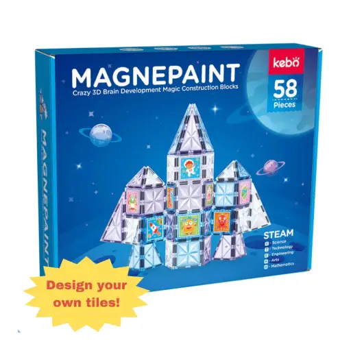 Kebo Magnepaint Magnetic Tiles (58 pcs)