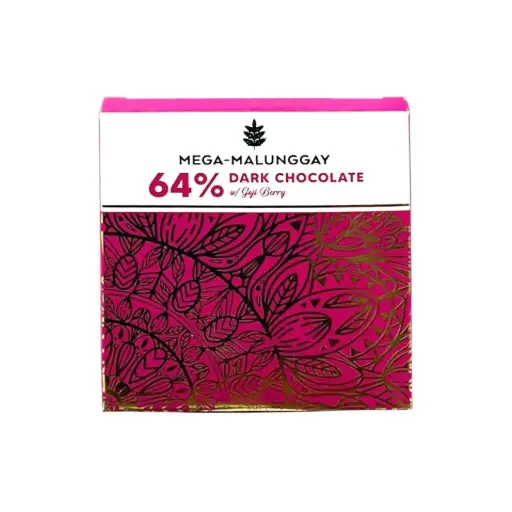 Auro 64% Dark Chocolate with Mega-Malunggay & Goji Berry 50g