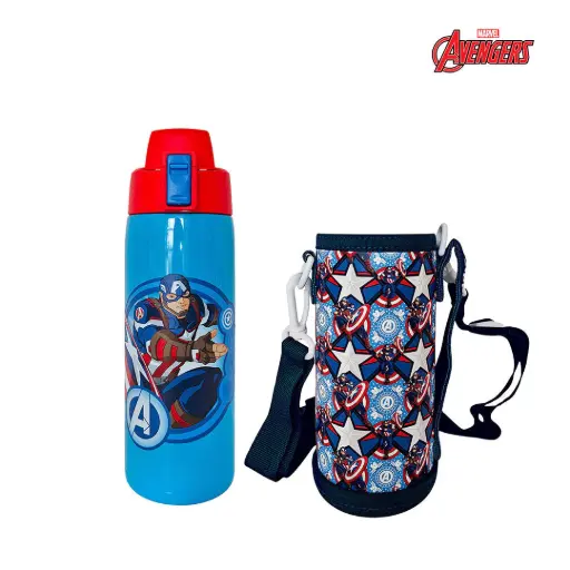 Marvel Insulated Tumbler 600ml with Carrying Pouch (Various Designs)