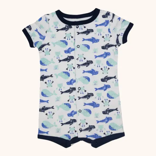 Stitcharoo Kids Front-Button Short-Sleeve Romper