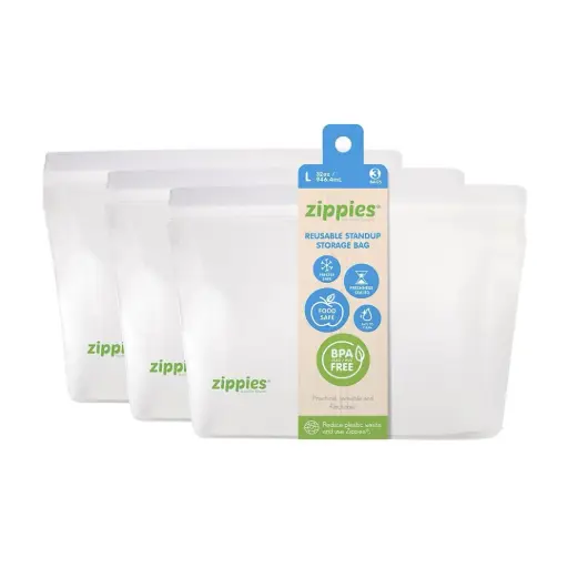 Zippies Reusable Standup Storage Bag 3s