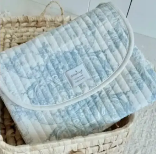 Emong Toile De Jouy Portable Diaper Changing Pad