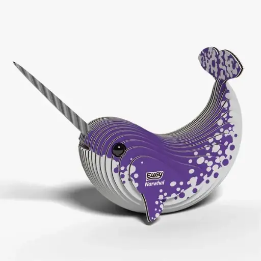 Eugy 3D Cardboard Model Kit - Narwhal