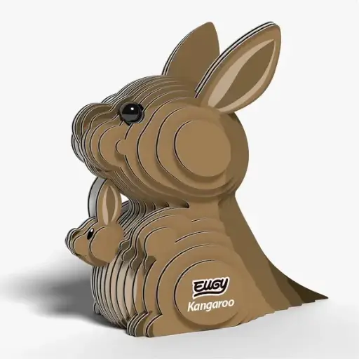 Eugy 3D Cardboard Model Kit - Kangaroo