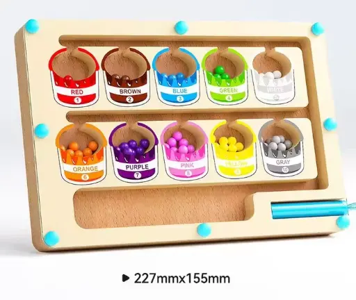 Magnetic Color and Number Classification Game