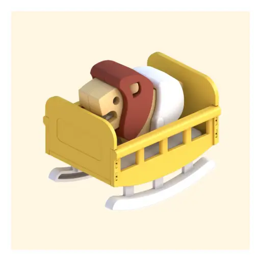 Halftoys 3D Magnetic Puzzle Toy Baby Lion